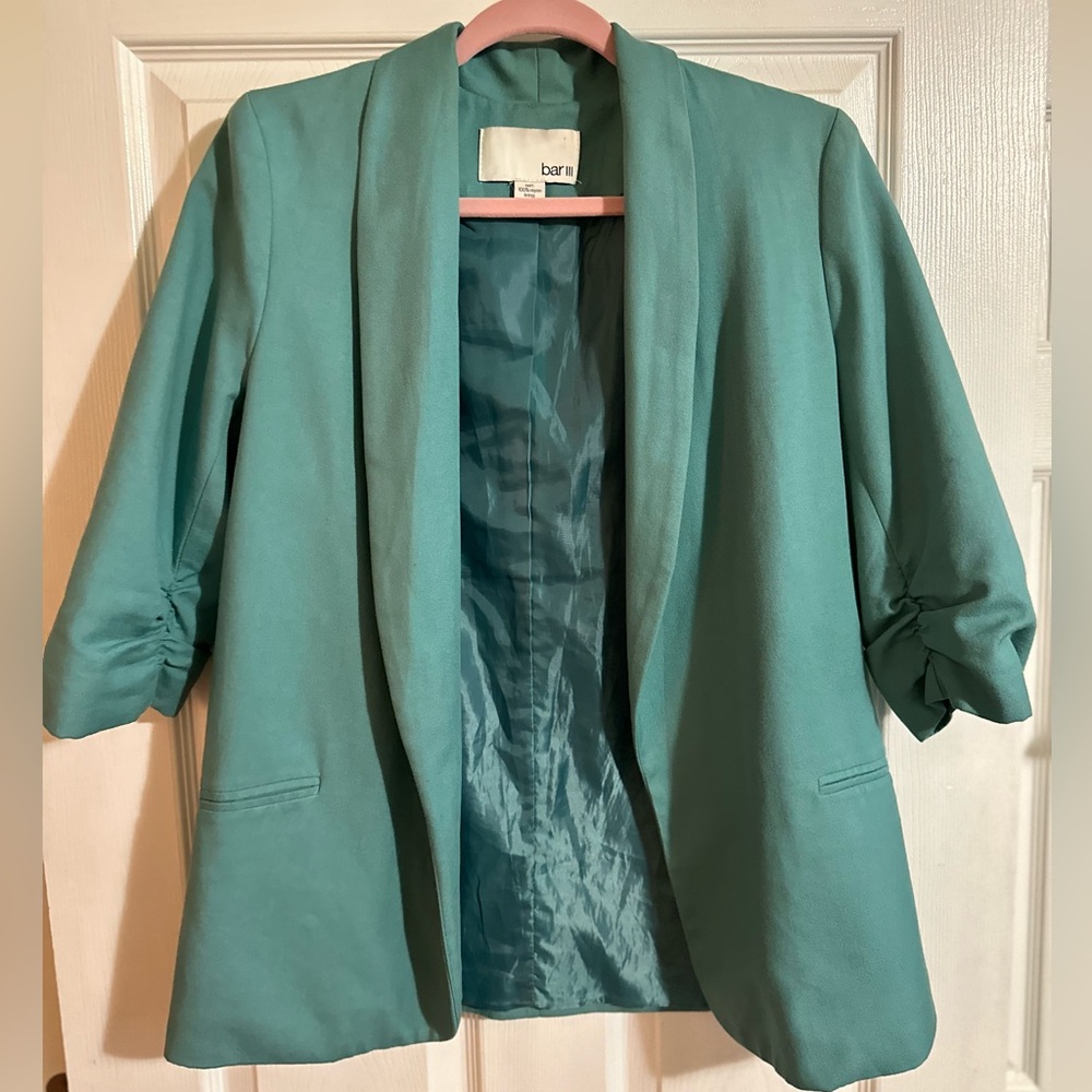 Turquoise blazer western style work wear